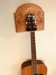 guitar hanger wall mount wood den