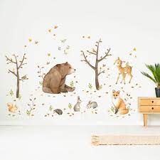 Forest Animal Wall Decals Theme Pack