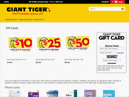 giant tiger gift card balance check
