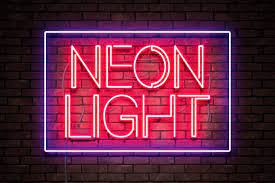 neon light font by erik studio