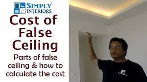 false ceiling per square feet