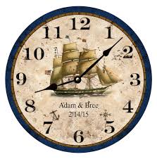 Nautical Clock Personalized Nautical