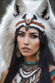 woman dressed in native american attire