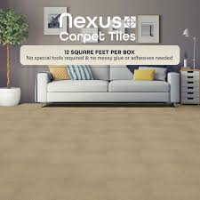 achim nexus tan self adhesive carpet floor tile 12 tiles