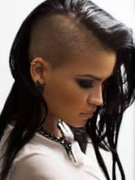 Short half shaved style + bright design. 60 Modern Shaved Hairstyles And Edgy Undercuts For Women