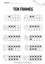 ten frames worksheets and printables