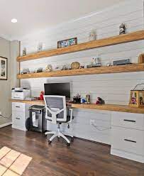 Built In Desk With Floating Shelves