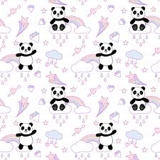 cute panda seamless pattern background