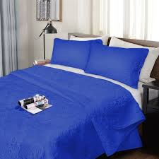 Ultrasonic Comforter Set Royal Blue