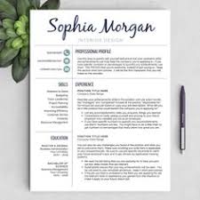 Creative Resume Template For Word Us Letter And A4 1 2 Page Cv