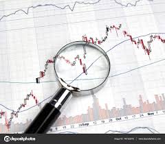 Candlestick Graphs Focus Gap On Forex Chart Stock Photo