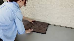 how to install composite deck tiles