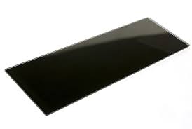 Black Glass Shelf Kit 60x20x0 8cm
