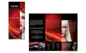 makeup artist trifold brochure template