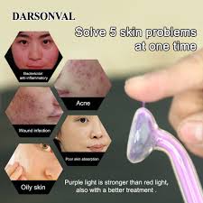 Us 104 61 30 Off Darsonval High Frequency Device Portable Facial Machine Violet Ray Purple Light Electrode Wand 7 Tubes Skin Care Face Massager In