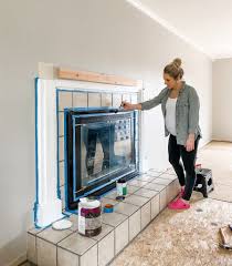 Diy Tile Fireplace Makeover Come Stay