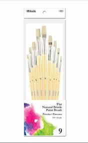paint brush set natural bristle 9 pack