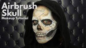 airbrush skull makeup tutorial