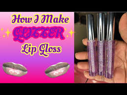 how i make glitter lip gloss very