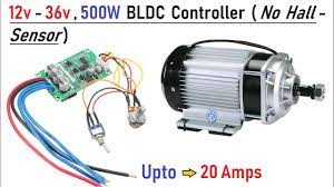 36v 500w brushless dc motor controller