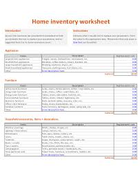 6 Home Inventory Worksheet Templates Pdf Free Premium