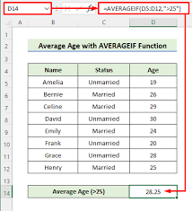 how to calculate average age in excel