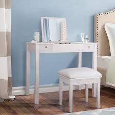accent vanity table set with flip top
