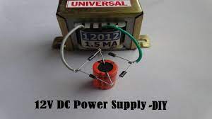 12v dc power supply using a transformer