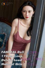 172 cm/5ft6 FANREAL E-Cup Full Size Lifelike Silicone Sex Doll with Dvivan  Head
