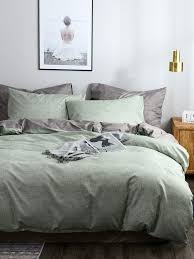 plain bedding set without filler green