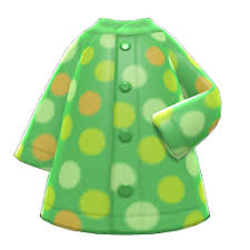 dotted raincoat green