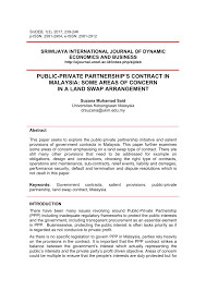 Well, here are wide ranges of purposes when people, organizations, business or companies can enter in a partnership agreement for expressing. Pdf Public Private Partnership S Contract In Malaysia Some Areas Of Concern In A Land Swap Arrangement