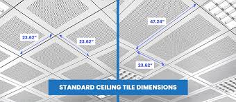 ceiling tile sizes mering