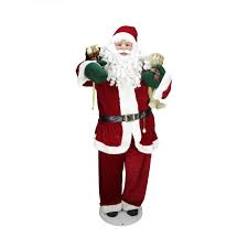 Santa is walking through a snowdrift and snow is falling. 58 Deluxe Life Size Animated Musical Decorative Dancing Santa Claus Christmas Figure Christmas Central