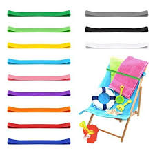 12 pieces beach chair towel bands towel