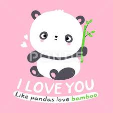 cute funny kawaii little panda bear