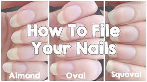 how to file your nails almond oval