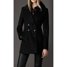Burberry Wool Cropped Trench Jacket