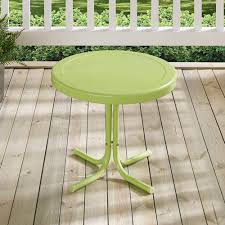 Round Metal Outdoor Side Table Weather