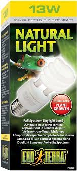 Exo Terra Natural Daylight Reptile Lamp 13 W Bulb Chewy Com