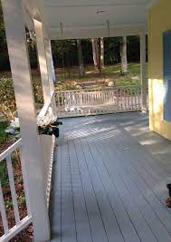 painted front porch using valspar porch