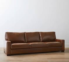 turner square arm leather sofa