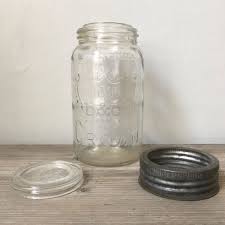 antique crown mason jar large 1 quart 7