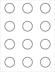 CIRCLE PATTERN TEMPLATE FOR MACARON PIPING cm (in)