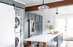 hide a washer and dryer in the kitchen