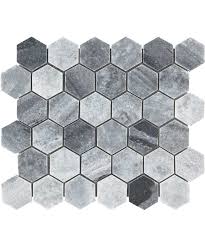 baltic grey polished marble hexagon