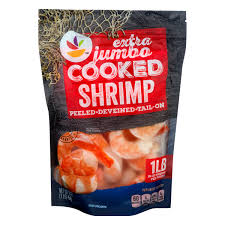 giant cooked shrimp tail on extra jumbo