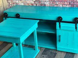 Rustic Teal Turquoise Barn Doors Tv