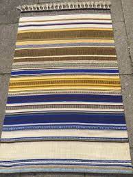 swedish striped hand woven wall rug