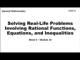Module 10 Solving Real Life Problems
